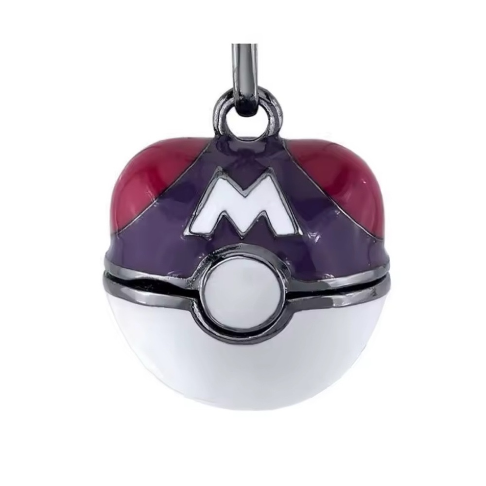 Black Sterling Silver Pokemon Master Pokeball Enameled Opening Poison Necklace - Picture 3 of 4